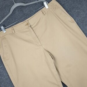 LL Bean Favorite Fit Women Casual Pants Tan Size 18 PET